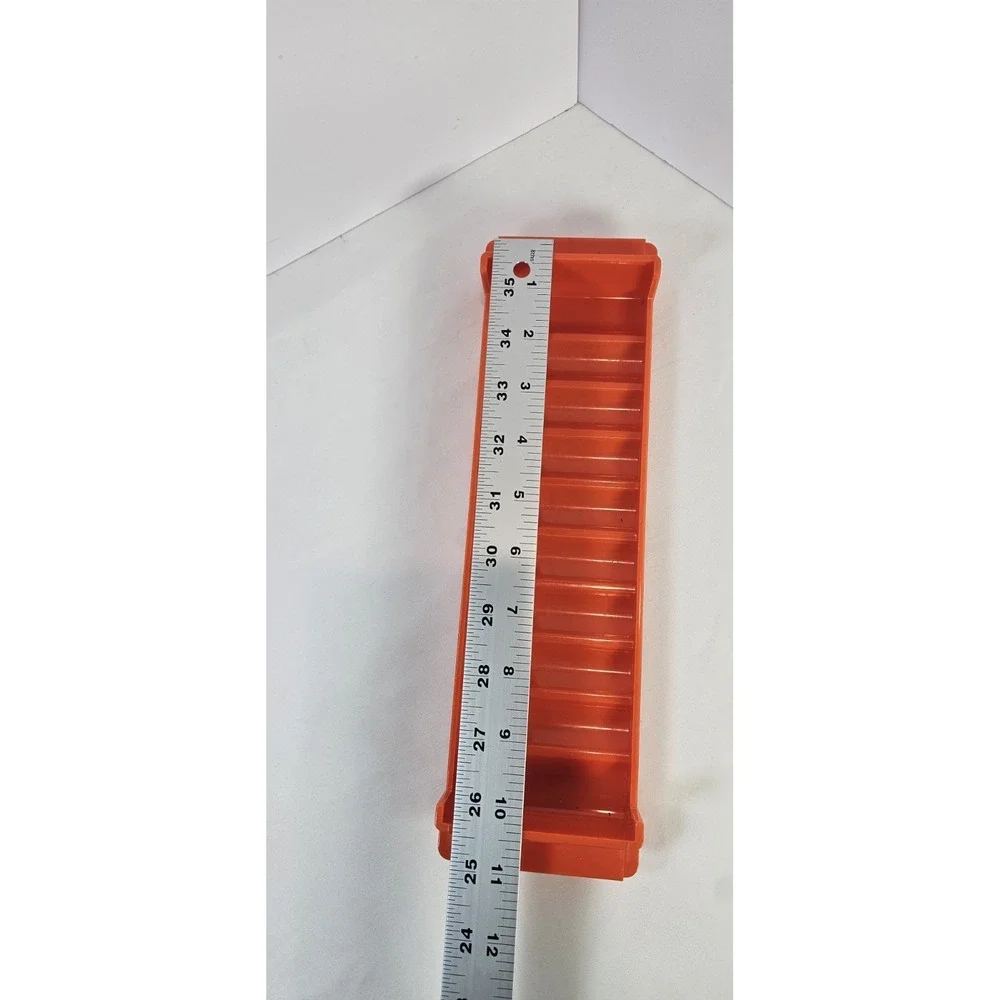 1 Major Metalfab MMF $100 Quarters Orange Coin Roll Tray Bank Teller Money Tray‎